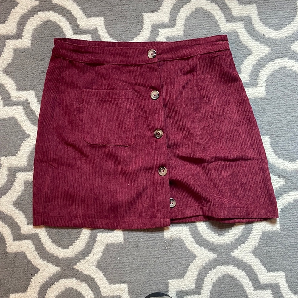 Amazon corduroy skirt red never worn no tags